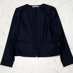 極美品✨️theory luxe Executiveノーカラージャケット 濃紺 Lのサムネイル