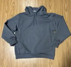 GU ダブルフェイスビッグプルパーカー ユニセックスS 【グレー】