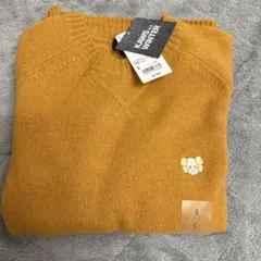 【新品】 カウズウィンター カシミヤクルーネックセーター（S・イエロー・レッド）