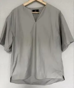 【HARE】スキッパープルオーバーシャツ 半袖 グレージュ Sサイズのサムネイル