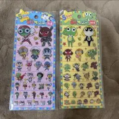 ケロロ軍曹 5サイズ ステッカー 2枚セット ぷっくり 韓国限定