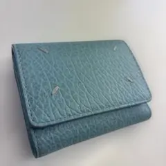 水色★MAISON MARGIELA マルジェラZI付3つ折り財布のサムネイル