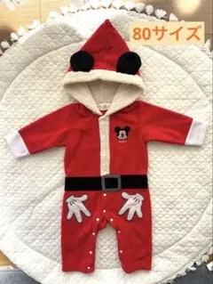 Mickey Mouse サンタ風コスチューム 80cm　ミッキー　カバーオール