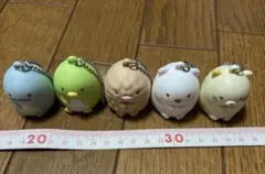 すみっコぐらし　ラバー　マスコット　キーホルダー　立体　とんかつ　ねこ　とかげ