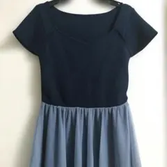 マーキュリーデュオ　チュールドッキングビスチェニットワンピース