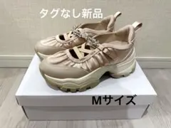 RANDA ビジューベルトレースアップスニーカー