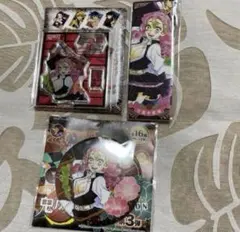セット売り 鬼滅の刃 甘露寺蜜璃 缶バッジ アクスタ 絵札缶