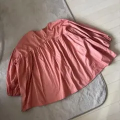 セール☆adapt retailing コットン100%オレンジブラウス