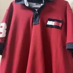 TOMMY HILFIGER ポロシャツ レッド ロゴ刺繍のサムネイル