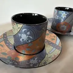 和風デザイン カップ＆ソーサー 2個セット