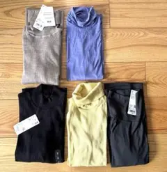 UNIQLO ユニクロ　トップス　S 5点まとめ売り　<未使用、ほぼ未使用品>