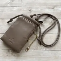 《LANVIN en Bleu♡スマホショルダーバッグ ベージュ》