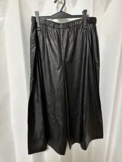 ハンドメイド ワイドパンツ フェイクレザー
