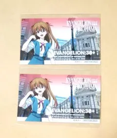 エヴァンゲリオン 横浜 キャンペーン ステッカー アスカ 2枚
