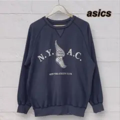 M*様 アシックス　ASICS N.Y.A.C. ネイビー スウェット　日本製のサムネイル
