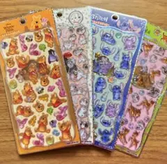 4 【正規品 】 プチドロップステッカー ディズニー　4点セット