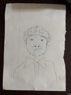手描き人物線画イラスト