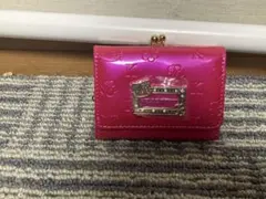 ハローキティ 三つ折り財布 エナメルピンク