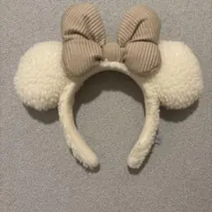 ミッキーマウス耳型カチューシャ ベージュ