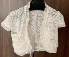 ボレロ パーティドレス ドレス レース ベージュ 上着 お呼ばれ フォーマル