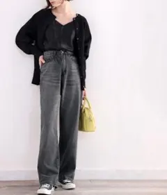 classicalelfハイウエストストレートオーバーサイズ デニムパンツM