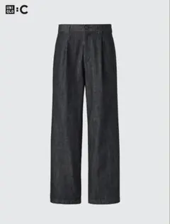 ユニクロC タックストレートパンツ デニム サイズ73