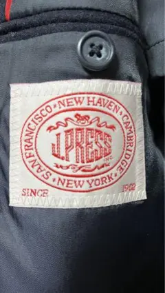 極美品 J.PRESSジェイプレス段返り 3Bシングル紺ブレザー金ボタン　赤タグ