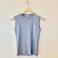【新品】リブ タンクトップ ブルー 水色のサムネイル