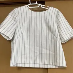 ホワイトストライプ 半袖トップス 36