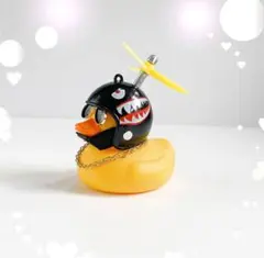【プロペラ付き】バイクヘルメットアヒル 車載・自転車用アクセサリー LEDライトのサムネイル