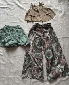 GU 150キュロットスカート　キャミパンツセット　送料込み