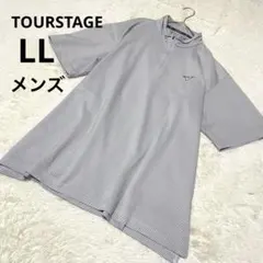 TOURSTAGE ツアーステージ 半袖カットソー メンズ ボーダー 灰色/LLのサムネイル