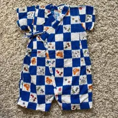 美品！！ミキハウス 甚平オール ロンパース Sサイズ（60-70サイズ）