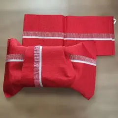 作り帯　赤　簡単帯