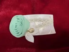 メタモルフォーゼ シフォンローズクリップ グリーン ロリータ ヘアピン タグ付のサムネイル