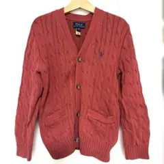 ラルフローレン　Boys ケーブルコットンニットカーディガン　130 (7歳)