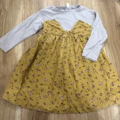 アプレレクール 切替長袖ワンピース 120cm