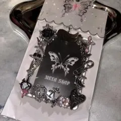 【在庫品16】トレカケース キーホルダー デコ レジン ピンクゴシック