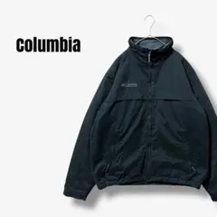 y102225 コロンビア　中綿ジャケット　ブルゾン　裏ボア　刺繍　黒