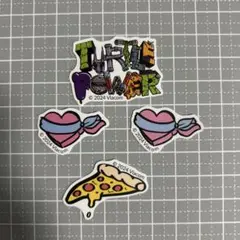ミュータント・タートルズ　シール　ステッカー　TURTLE POWER ハート
