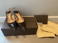 LOUIS VUITTON パテントレザー パンプス リボン ブラック - メルカリ