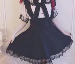 mars 裾レースジャンスカ ブラック