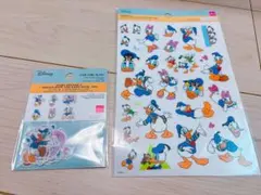 ディズニー　ドナルド　デイジー　フレークシール　　ステッカー　ダイソー