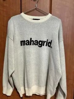 mahargrid. グレー ロゴセーター Lサイズのサムネイル