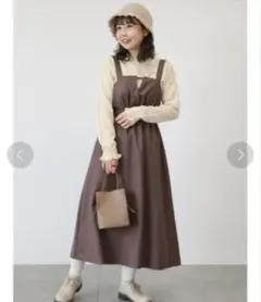 ehka sopo フロントデザインジャンパースカート　F