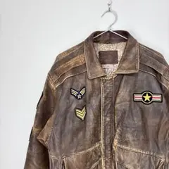 【Suburba】羊革 レザー ボンバージャケット 革ジャン A2タイプ