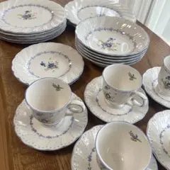 NIKKO ニッコー 花柄 ピオニール ブルー 食器 カップ 大皿 小皿
