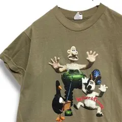 80s USA製 vintage ウォレスとグルミット Tシャツ アニメTシャツ 80年代 80s 90年代 90s ウォレスとグルミット 白 ホワイト 半袖