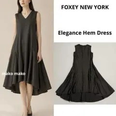 極美品♡フォクシー エレガンスヘムドレス リネンフェイスストレッチ 2020年 極美品》フォクシー エレガンスヘムドレス リネンフェイスストレッチ