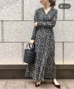 plage 花柄　ヴィンテージデシン ギャザー　ワンピース